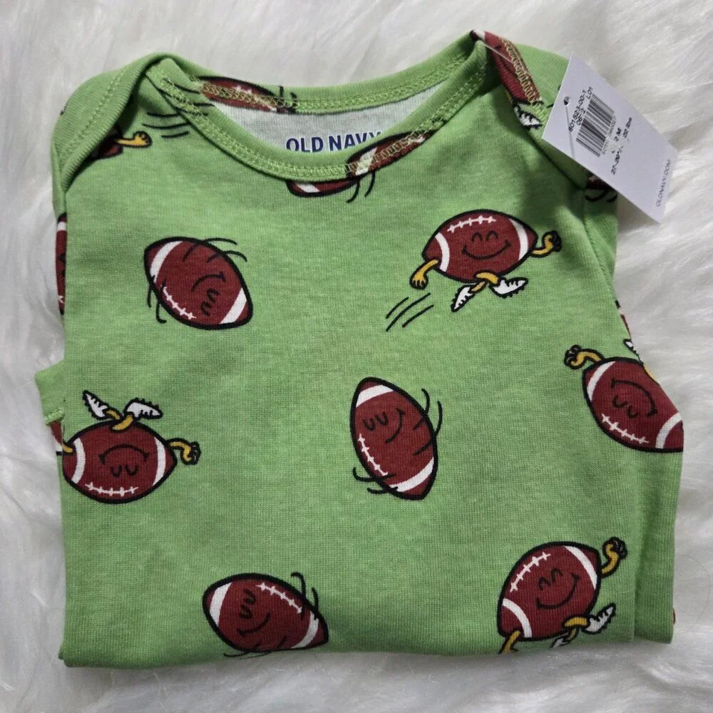 Old Navy Football Design Long-Sleeved Bodysuit